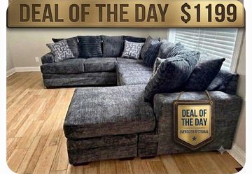 BRAND NEW!!! OVERSIZED DARK GREY SECTIONAL ONLY $1199