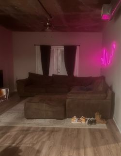 Brown sectional