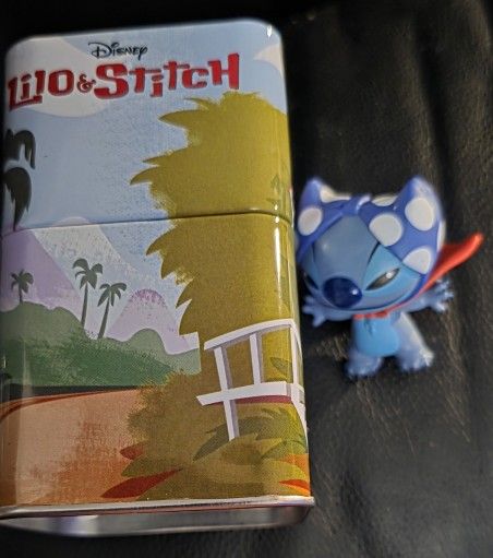 Disney Stitch Figure & Tin Hot Topic Exclusive 