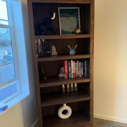 Brown Wood Bookshelf