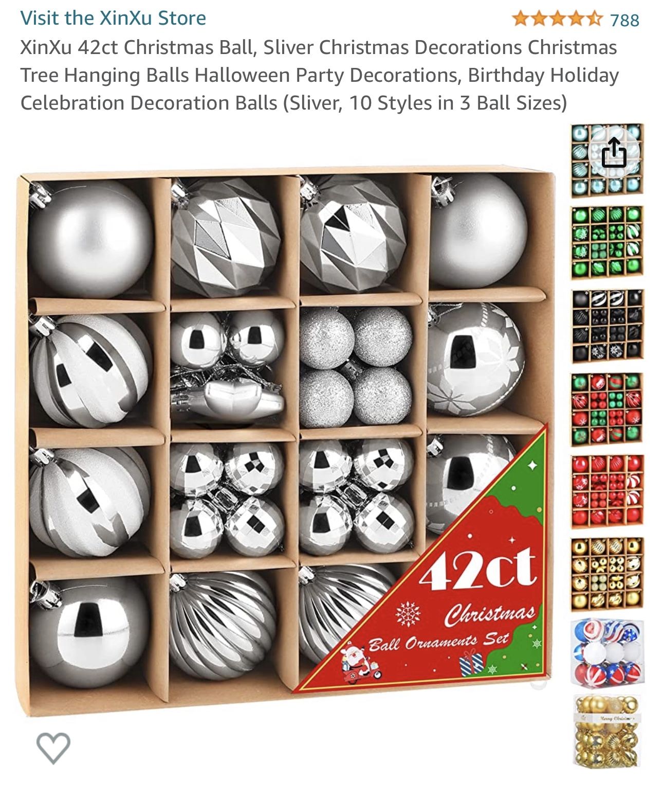 42 Count Christmas Ornaments