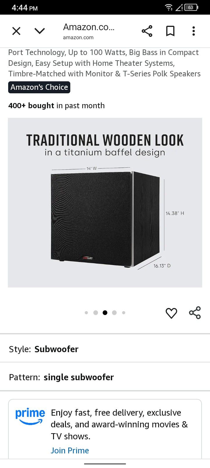 Poke ToPsw-10 Subwoofer