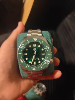 San Martin automatic diver watch green bezel green dial