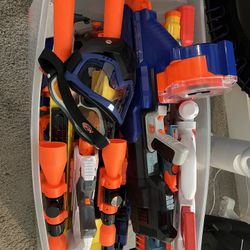 Nerf Guns And Bullets Lot