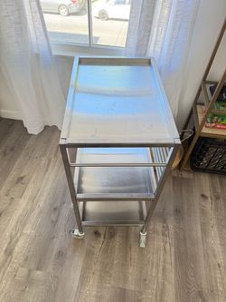 IKEA KUNGSFORS Stainless Steel Kitchen Cart on Wheels