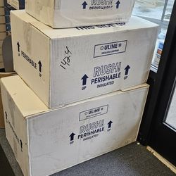 Free Boxed Styrofoam Coolers Various Sizes