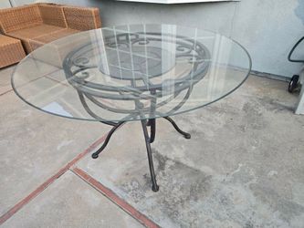 Glass Top Patio Table