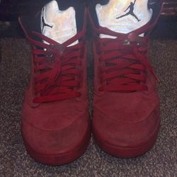 Red Suede Jordan 5