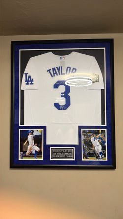 Chris Taylor 2020 World Series Sign Jersey