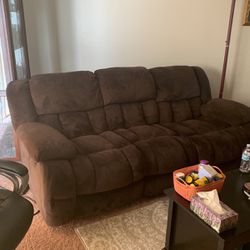 Brown Couch-recline Couch $200