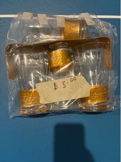 Hammered Gold Base Glasses – Set of 4