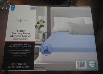 Twin memory foam mattress topper