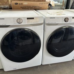 New Out Box Samsung 5.0 Cu Ft Super Large Capacity Washer/7.5 Super Large Capacity Electric Dryer Set