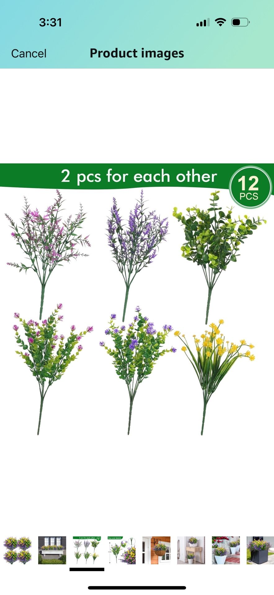 24 Artificial Flowers Outdoor,