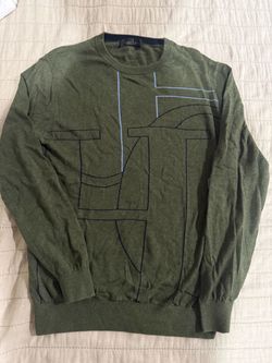Carolina Herrera Green Crewneck Sweater with Graphic Design