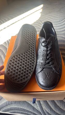 Louis Vuitton Black Leather Low-Top Sneakers