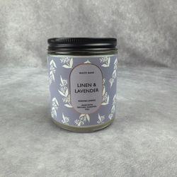NEW White Barn Linen & Lavender Single Wick Scented Candle 7 oz