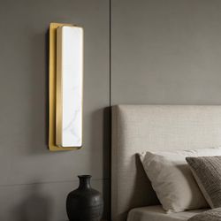 Alabaster Wall Sconce,15W Warm Yellow 2700K