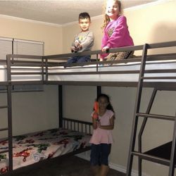 3 Person bunk bed with Desk