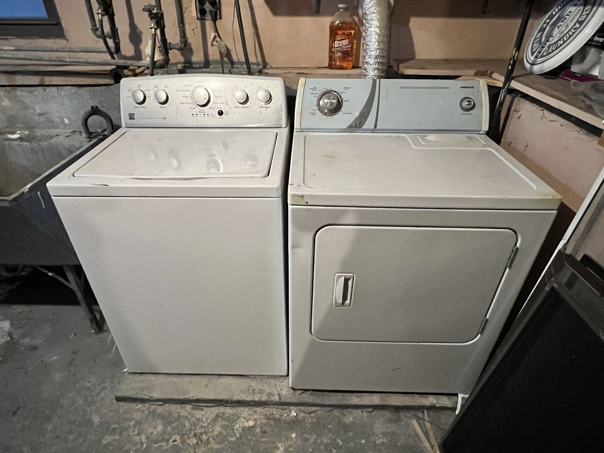 Kenmore Top Load Washer and Admiral Electric Dryer