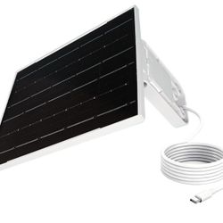 Eco-friendly 3W 5V Monocrystalline Solar Panel, Type-C Interface, IP66 Waterproof, 6.5-foot Cable