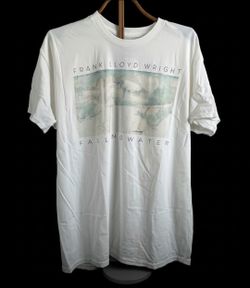 Brandnew Never Worn -(Large) White Frank Lloyd Wright Fallingwater graphic tee