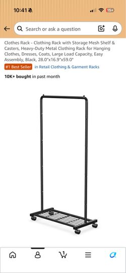 Clothing Rack with Wheels