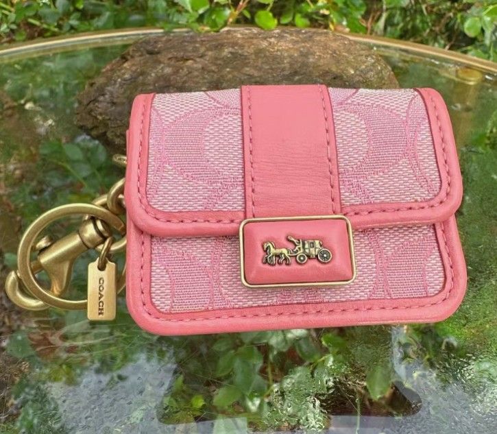 NWOT Coach mini allie signature jacquard bag charm C4187