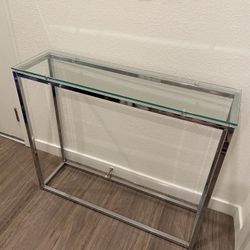 Glass & Chrome Console Table