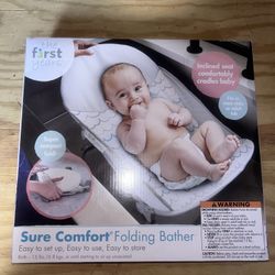 The First Years Sure Comfort Folding Bather Baby Bath Seat - New in Box