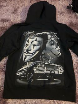 SMT “Smile Now Cry Later” Lowrider Graphic Hoodie - Size Medium