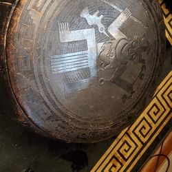 Leather Ottoman From Rurial Mexico City 
