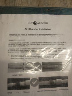 Remo Air System Air Chamber Installation Kit