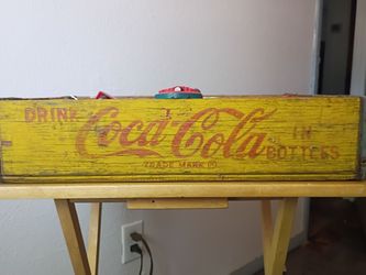 Selling 2 VINTAGE COCA COLA 24 BOTTLE CARRYING CASES WITH COCA COLA  ORIGINAL TRADE MARK  +  MATCHBOX COLLECTOR COKE ITEMS  GREAT BUY $80 EACH or OBO