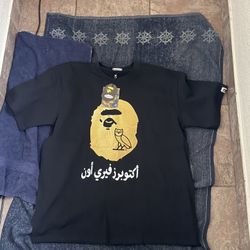 Black Bape X OVO T-shirt brand new 