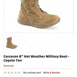 8” Tan Military boots
