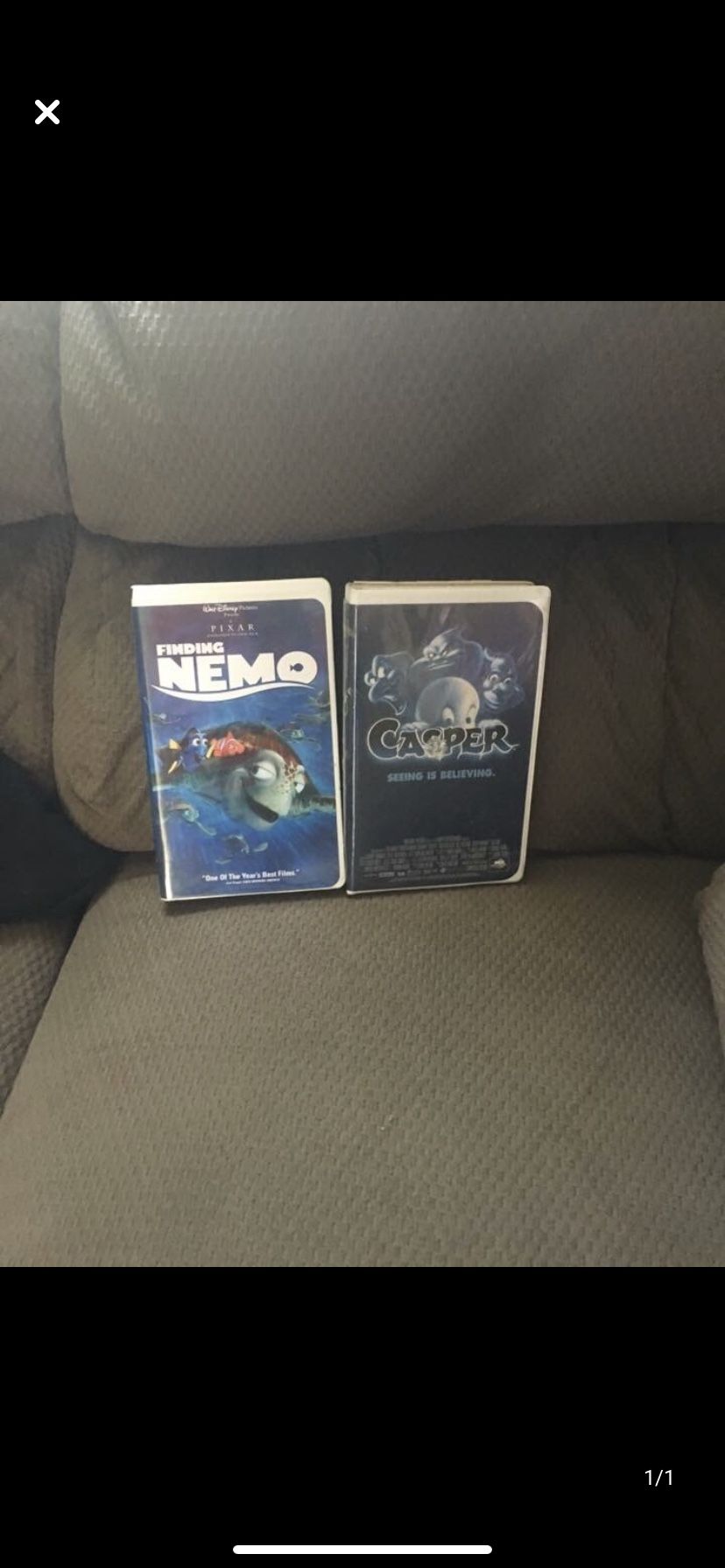 Finding memo VHS and Casper the friendly ghost VHS $2 each