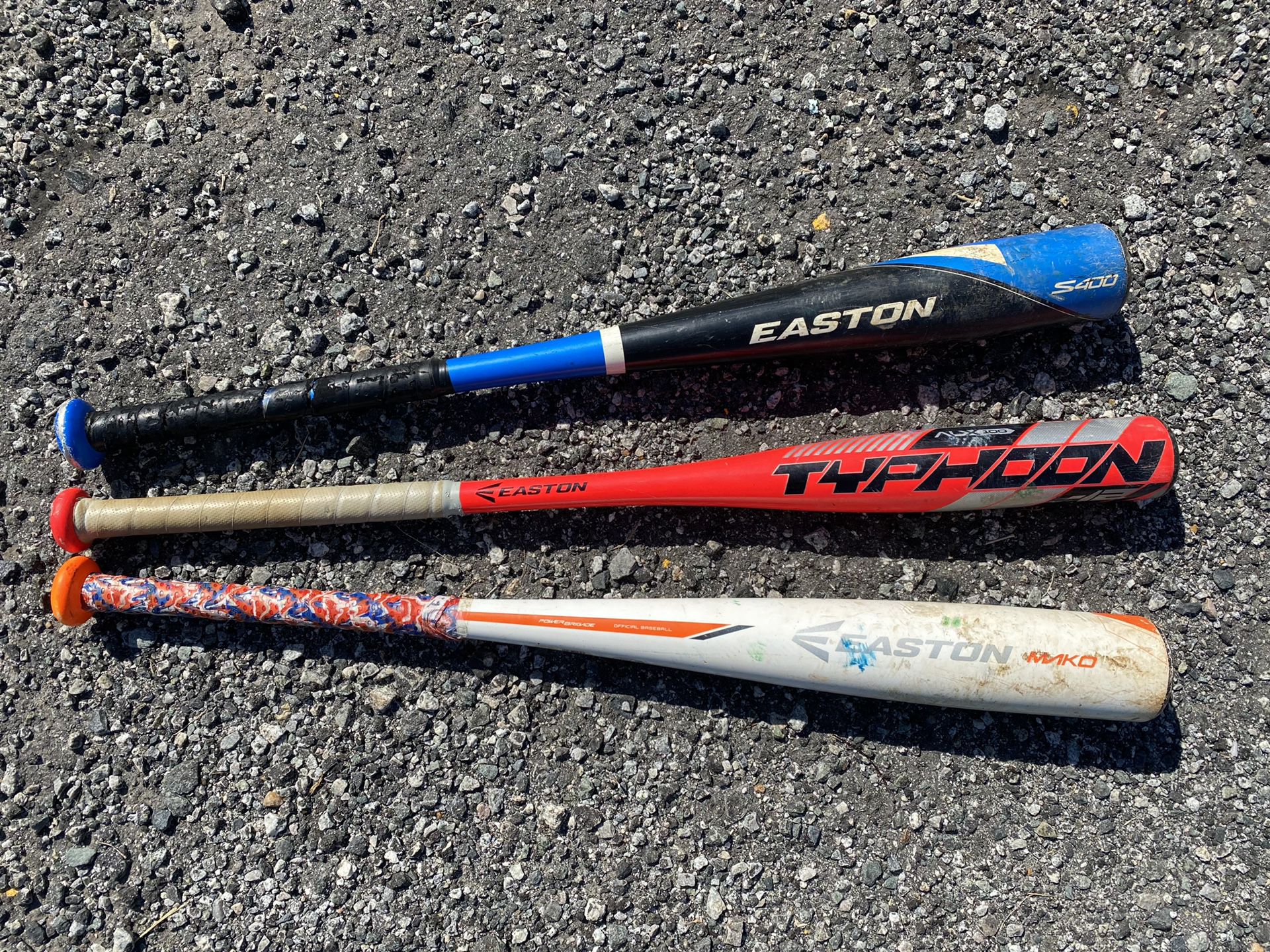 3 Easton Tee ball Little League Baseball Bats Mako Typhoon S400