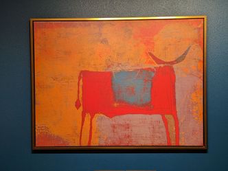 Large 40x30 Bull Painting