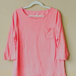 Talbots Stretch Weekend Tee 3/4 Sleeve T Shirt Top Women's  XL Extra Large 