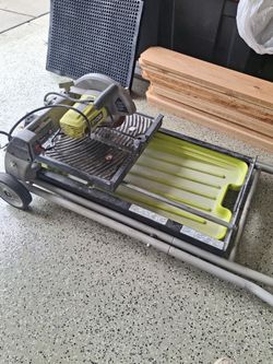 7” Ryobi wet tile saw and stand