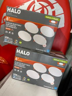 Halo 6" Slim Canless LED Downlight 4-Pack x2