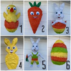 Easter Piñatas And Confetti Eggs 