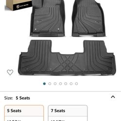 YHTAUTO Automotive Floor Mats Replacement for 2014-2019 Toyota Highlander All Weather Car Mats Custom Fit TPE Liners Front & Back Seat, Waterproof Ant