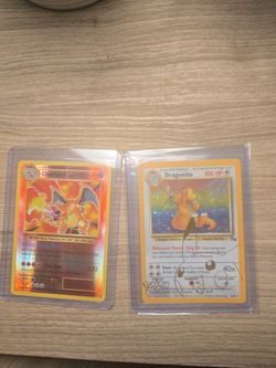 Charizard and dragonite pokemon cards