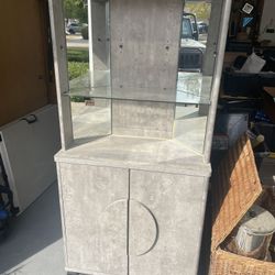 Grey Corner Bar Cabinet