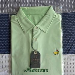 Masters Green Striped Polo. 