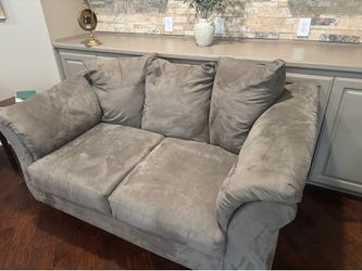 Microfiber Loveseat - Gray/Taupe | $75