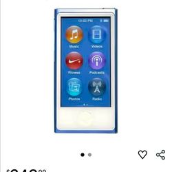 Apple iPod Nano 7th Gen 16GB Blue Media Player Touch Screen FM Radio