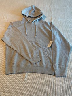 Gray Pullover Hoodie with Kangaroo Pocket